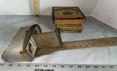 Franklin D. Roosevelt Photo in Wood Frame, 1900's Stereoscopic Viewer, Sharpening Stone & More