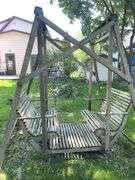 Wooden Double Swing Attached to 92” tall Frame- (7’ x 69”)