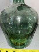 Two Primitive Green Wine Bottles