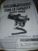 Badlands ATV 2500 lb Capacity Winch- NIB