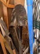 28” tall Wood 23”x23” Tool Caddy + Lawn & Garden Tools