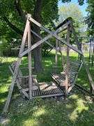 Wooden Double Swing Attached to 92” tall Frame- (7’ x 69”)