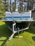 1995 18’ Tahoe Alpine Pontoon Boat w/ Mercury 50 HP 2 Cycle/Oil Injected Motor & Bunk Trailer