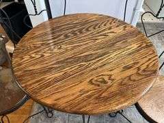 Parlor Table (30”T29”R) & Four Matching Chairs