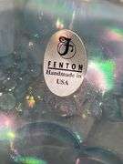 Fenton Iridescent Blue Basket & Alum Bay Glass Neptune Pitcher
