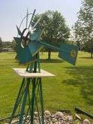 John Deere 7’ tall Metal Windmill