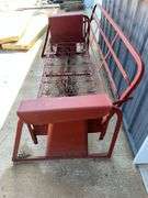 Metal Vintage Red Glider Bench (77”L,36”T,32”D)