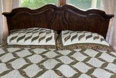 Full Sized Bed Frame, Mattress & Box Spring + Bedding