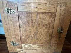 Oak Ice Box (26”T,22”L,16”D)