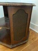 MCM Octagonal Wooden End Table (20”T,24”R)