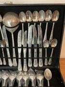 50 Pc. Silver Plated Flatware Set