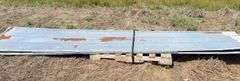 Nine Sheets of 14’ long Pole Barn Steel- 23”-34” wide