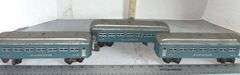Lionel "O" Gauge No. 1631 Blue Observation Passenger Car & Two No.1630 Passenger Cars
