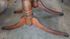 Antique Drop Leaf Table w/ Claw Feet- 51"×38"×31"