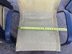 Six Aluminum Yellow Patio Chairs