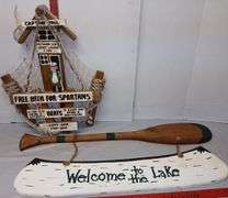 MSU "Free Beer For Spartans" Wall Hanging and Lake House Decor
