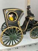 Hand Painted Cast Iron Horse Drawn Carriage