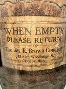 Wooden Kerosene Jug From The Jas. E. Brown Company in Detroit Michigan