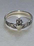 Two Sterling Silver Marked 925 Claddagh Rings