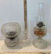 Three Glass Oil Lanterns