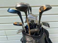 Tour Technology Golf Bag Full of Various Makers Golf Clubs - See Pics