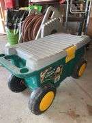 Hose Reel, Garden Cart, Fertilizer/Lawn Lime, Gardening Items & Metal Shelf