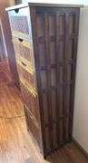 Unique Five Drawer Bamboo Dresser (50.5”T,18”W,15.5”D)