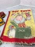 Deputy Outfit Metal Cap Pistol, Cloth Toy Town Book & Matchbox Toy Collection