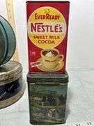 Grandmother, May Day, Tetley Tea Tins & Nestle's Cocoa Tin