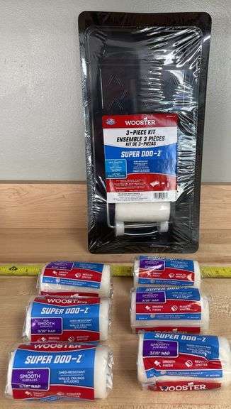 Wooster Super Doo Z 3 Piece Kit & 6 3/16” Roller Covers (New)