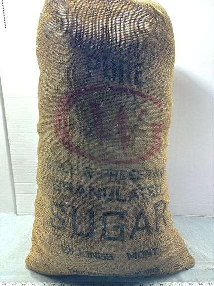 Burlap Sack of "Pure Granulated Sugar" From the Great Western Sugar Company