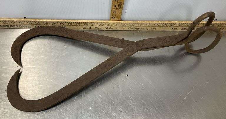 Forged Vintage Ice Tongs