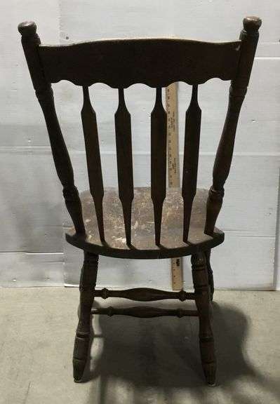 4’x25” HD Wood Dining Table and One Antique Dark Wood Chair