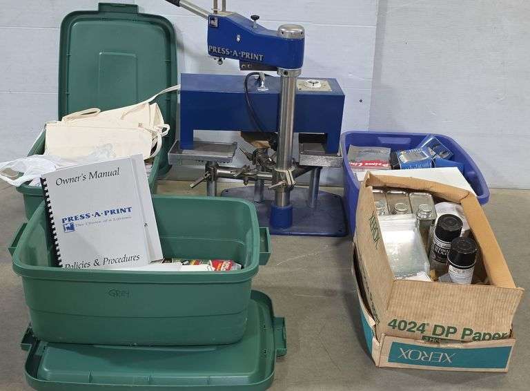 Precision Press A Print Screen Printing System with Accessories