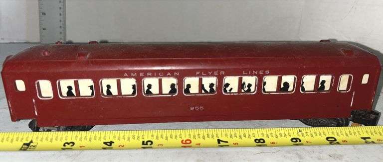 American Flyer Silver Bullet No. 655, #955 Observation Car, &  #960 Columbus Car