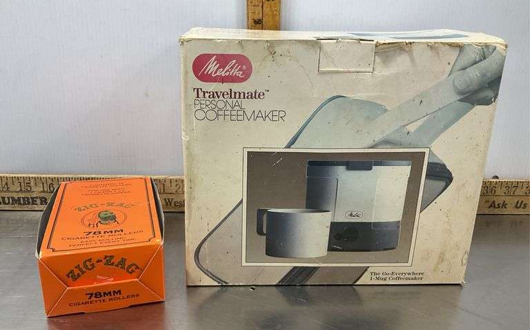 Zig Zag 78MM Cigarette Rollers & Travelmate Personal Coffeemaker (powers on)