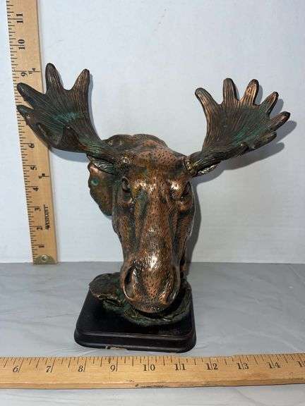 Moose Head Cold-Cast Resin w/  Bronze Finish