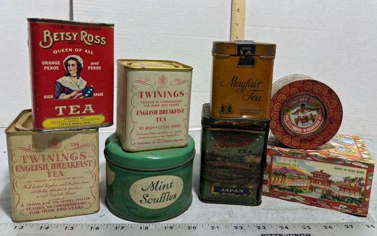 Betsy Ross, Ross, May Fair, Twinings Tea Tins