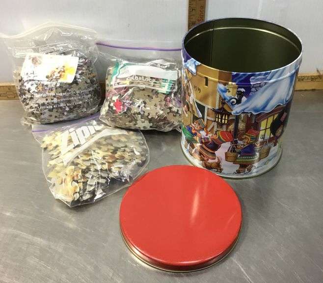 5 Tins With Puzzles