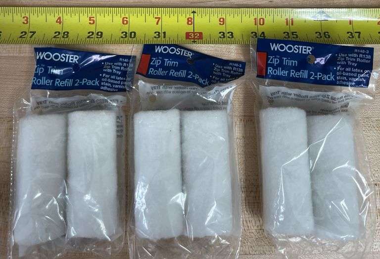 Wooster 1Gallon Grid, Sherlock Mini Pro Roller Cage & Zip Trim Roller Refills(New)