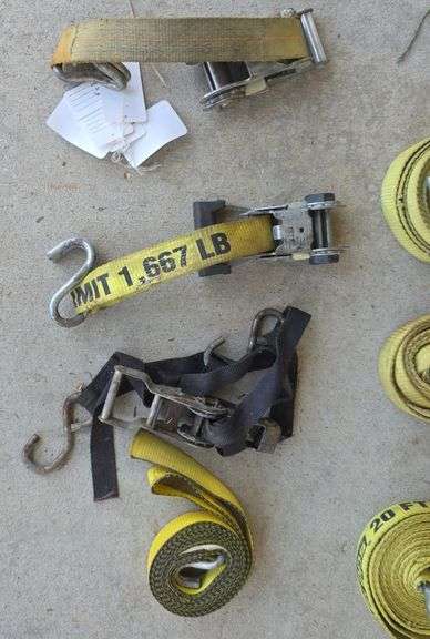 Nylon Rachet Straps and Bin with Tags