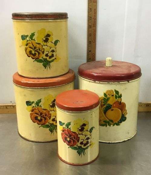 Box Of Tins and Kitchen Canisters