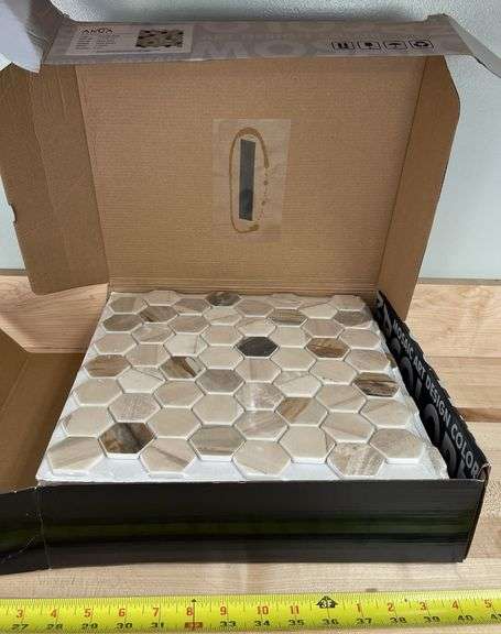 Akua 1” Hexagon Tile -10 Sheets (New)