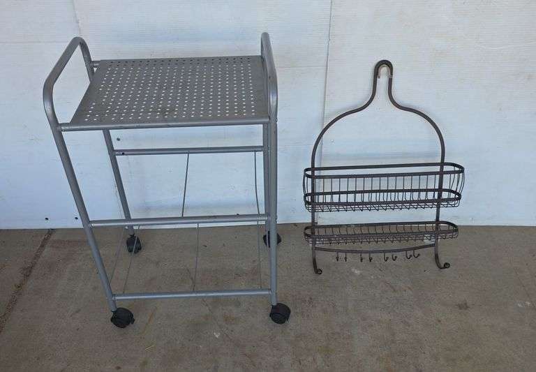 Small Computer Desk, Dish Rack