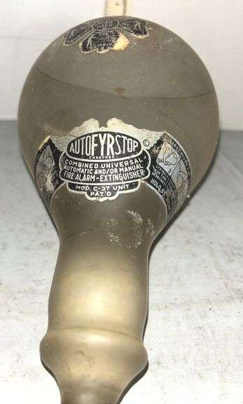 Autofyrstop Glass Grenade Fire Extinguisher, Model C-37