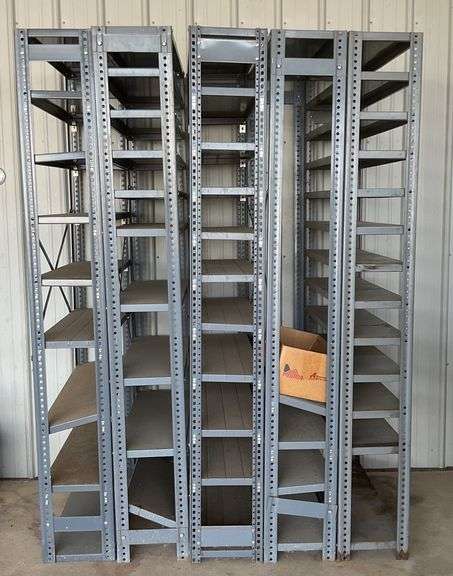 5 Pc. 85''x3'x12'' Metal Shelving Units