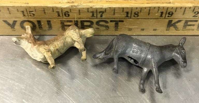 Cigar Box With Lead/Wood Toys