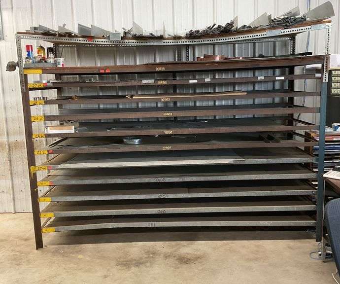 79''x9'x42'' Metal Shelving Unit Contents NOT Included