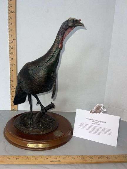 Bronze Wild Turkey Sculpture “The Survivor” 1103/2600