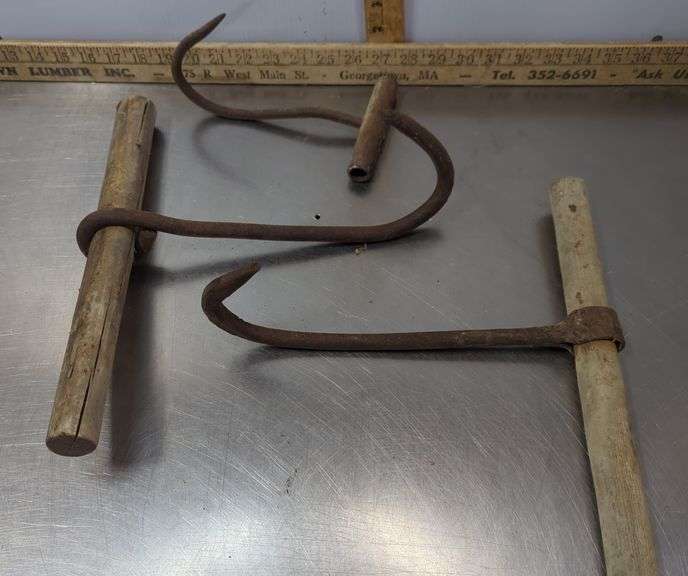 3 Hay Hooks, Drill Doctor (powers on), Towel Bracket, Baseball Cards & More